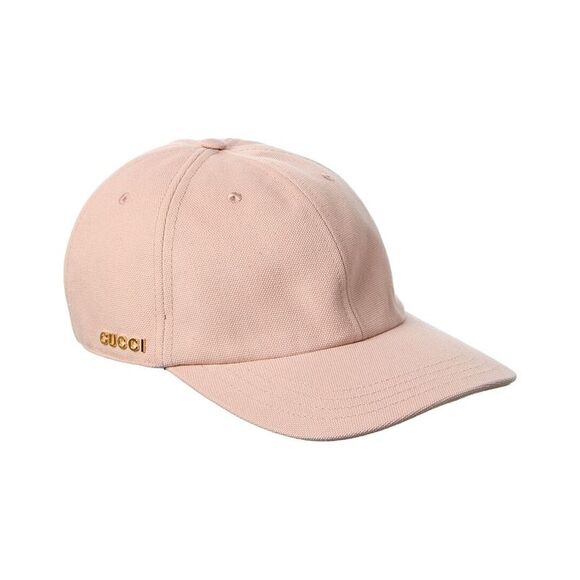 Gucci Accessories - Gucci Logo Canvas Baseball Cap, Pink